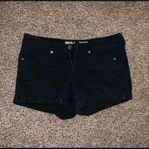 Black Jean Shorts